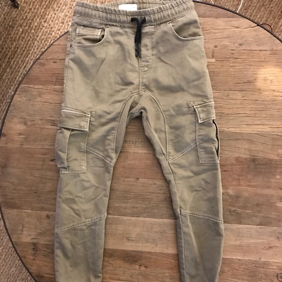 khaki pants with elastic ankles for mens